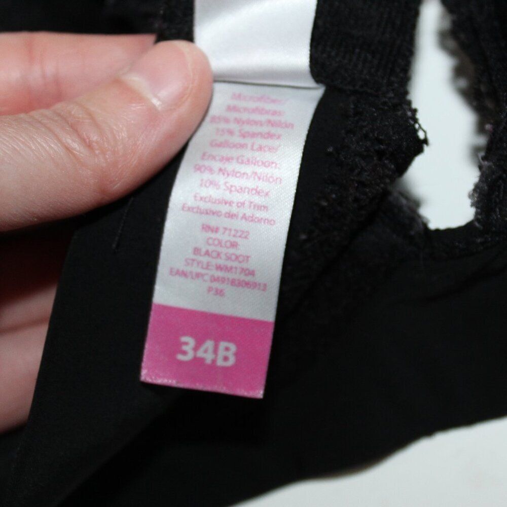 Set of 2 No Boundaries Lace Overlay Bras Size 34B - Picture 10 of 10